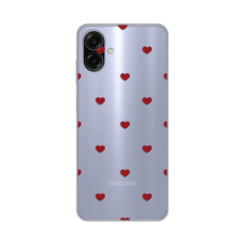 Zastitna silikonska maska (futrola) PRINT - Samsung A075F Galaxy A07 Red Hearts.