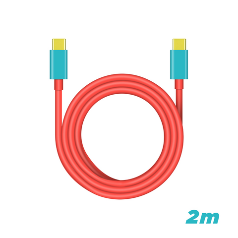 Data kabl Coteci Thunderbolt 87303 100W 4K 20Gbps PD na Type C crveni 2m.