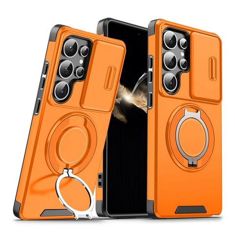 Zastitna maska (futrola) CamShield Ring stand - Samsung S948 Galaxy S26 Ultra narandzasta.
