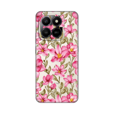 Zastitna silikonska maska (futrola) PRINT - Honor X7d 4G/400 Smart 5G Magnolia.