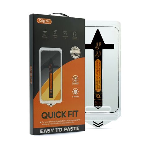 Staklena folija (zastitno kaljeno staklo) za ekran 2.5D QUICK FIT - iPhone 13/13 Pro/14/16e/17e (6.1) (MS).
