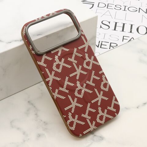 Zastitna maska (futrola) MONOGRAM MagSafe - iPhone 17 Pro Max (6.9) crvena (MS).