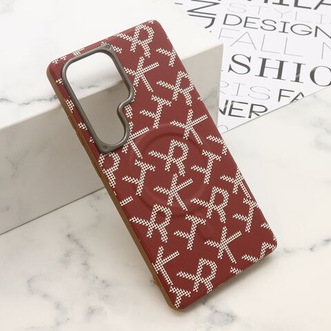 Zastitna maska (futrola) MONOGRAM MagSafe - Samsung S938 Galaxy S25 Ultra 5G crvena (MS).