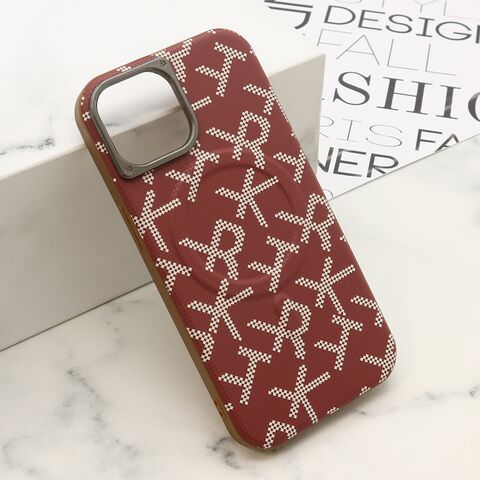 Zastitna maska (futrola) MONOGRAM MagSafe - iPhone 15 crvena (MS).