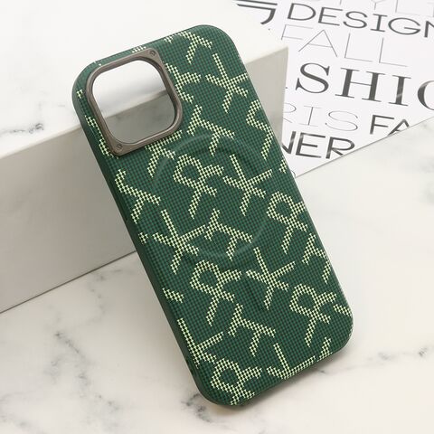Zastitna maska (futrola) MONOGRAM MagSafe - iPhone 15 zelena (MS).