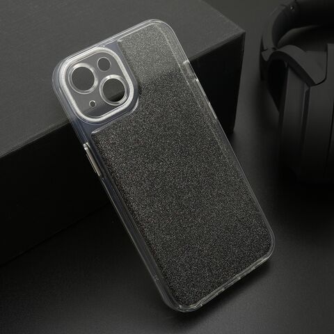 Zastitna maska (futrola) OMBRE GLITTER - iPhone 13 (6.1) crna (MS).