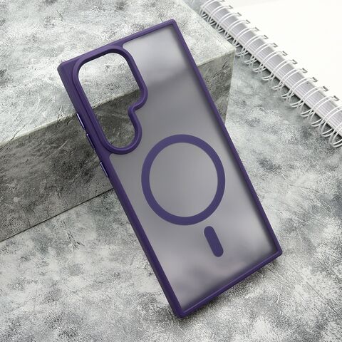 Zastitna maska (futrola) SILKY MAGSAFE mat - Samsung Galaxy S23 Ultra ljubicasta (MS).