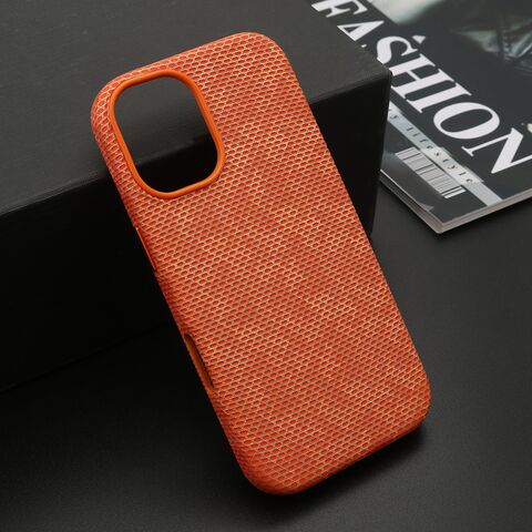 Zastitna maska (futrola) WOVEN TOUCH MagSafe - iPhone 17 narandzasta (MS).