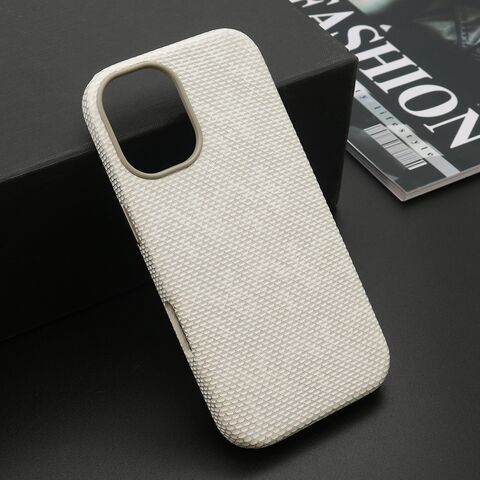 Zastitna maska (futrola) WOVEN TOUCH MagSafe - iPhone 17 bela (MS).