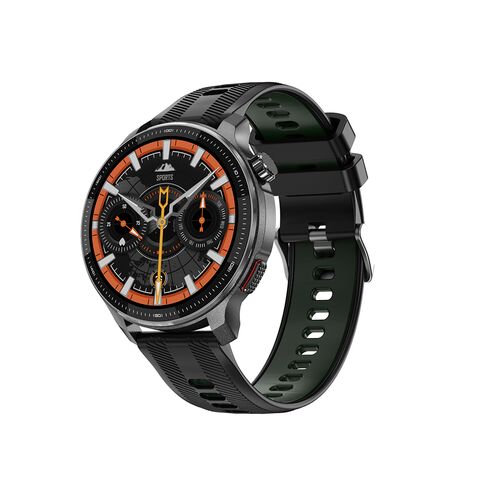 Smart Watch DT G6 GPS crni (silikonska narukvica crna i narandzasta) (MS).