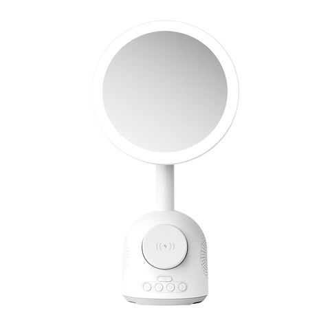 Zvucnik bluetooth + Ogledalo makeup + Bezicni punjac MagSafe SY-W02250 beli (MS).