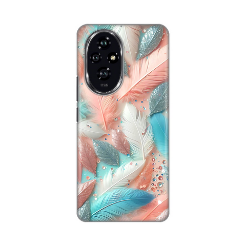 Zastitna silikonska maska (futrola) PRINT - Huawei Honor 200 Pastel Feathers.
