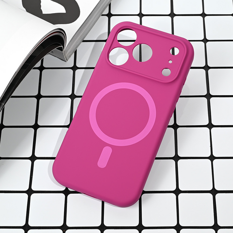 Zastitna maska (futrola) Magsafe Pure color - iPhone 17 Pro/18 Pro 6.3 tamno pink.