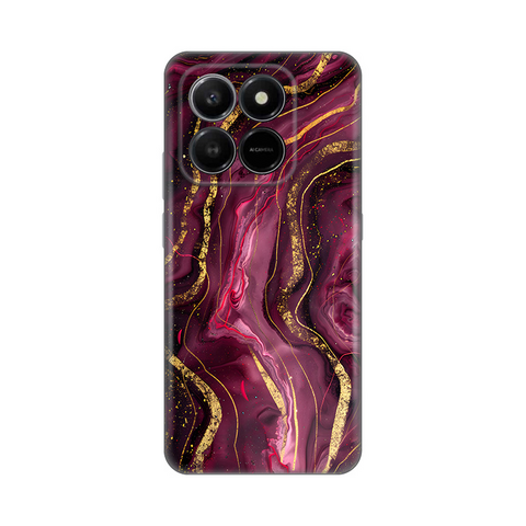 Zastitna silikonska maska (futrola) PRINT - Honor X7d 4G/400 Smart 5G Burgundy.