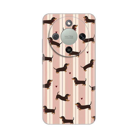Zastitna ultra tanka (skin) maska / futrola PRINT - Huawei Honor Magic 8 Lite Dachshunds Love.