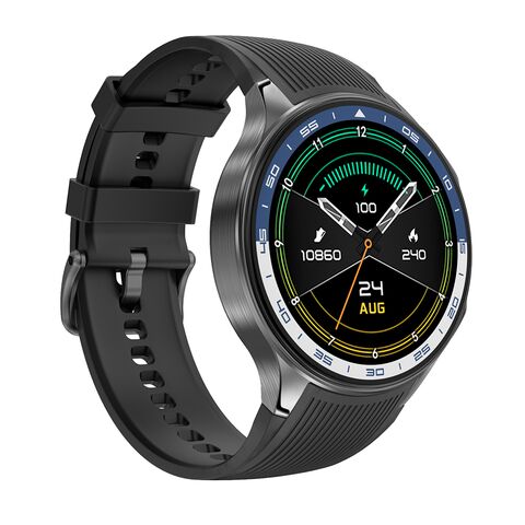 Smart watch DT Watch X crni (crna silikonska i braon kozna narukvica) (MS).