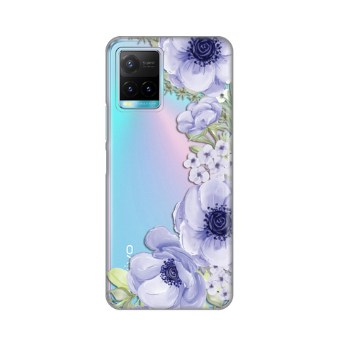 Zastitna ultra tanka (skin) maska / futrola PRINT - Vivo Y21/Y21s/Y33s Blue Roses.