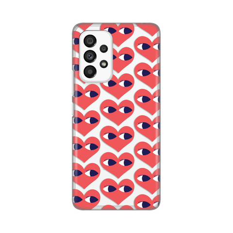 Zastitna ultra tanka (skin) maska / futrola PRINT - Samsung A536 Galaxy A53 5G Eye Heart Pattern.