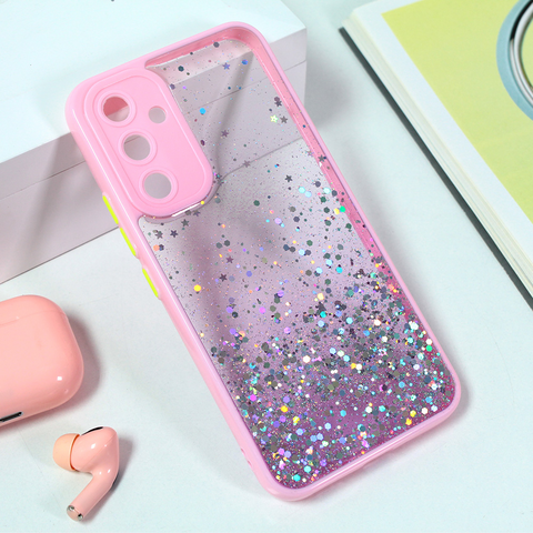 Zastitna maska (futrola) okvir Glitter - Samsung A546B Galaxy A54 5G roze.