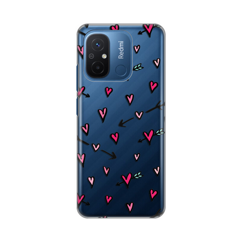 Zastitna ultra tanka (skin) maska / futrola PRINT - Xiaomi Redmi 12C Heart Pattern.