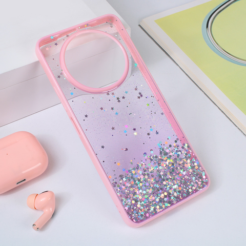 Zastitna maska (futrola) okvir Glitter - Xiaomi Redmi A3 roze.