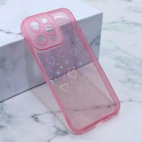 Zastitna maska (futrola) Heart Color IMD - iPhone 14 Pro Max 6.7 roze (MS).