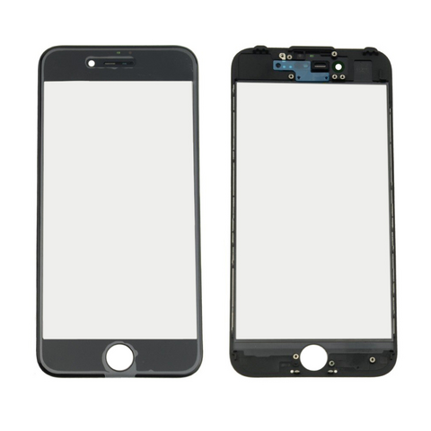 Staklo touchscreen-a + okvir + OCA - Iphone 7 Crno (Crown Quality).