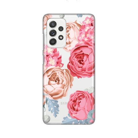 Zastitna ultra tanka (skin) maska / futrola PRINT - Samsung A525 Galaxy A52 4G/A526 Galaxy A52 5G/A528B Galaxy A52s 5G Pink Flowers.