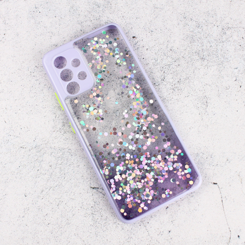 Zastitna maska (futrola) okvir Glitter - Samsung A325 Galaxy A32 4G (EU) ljubicasta.