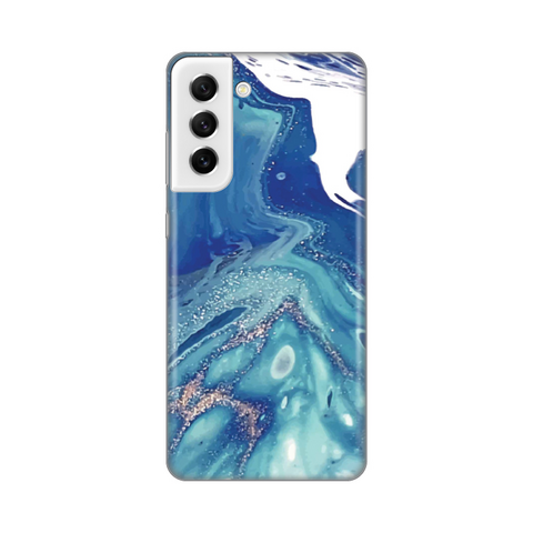 Zastitna silikonska maska (futrola) PRINT - Samsung G990 Galaxy S21 FE Blue Marble.