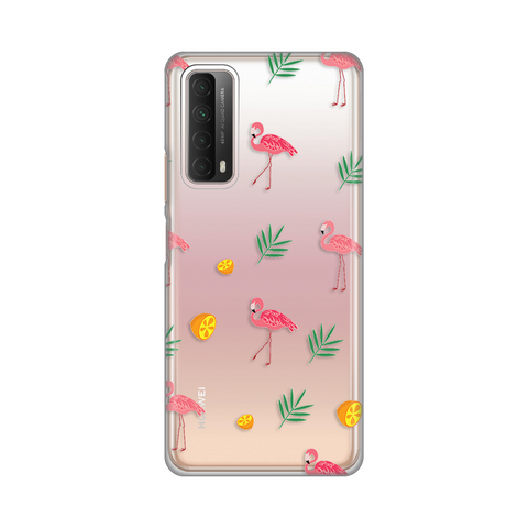 Zastitna ultra tanka (skin) maska / futrola PRINT - Huawei P Smart 2021 Flamingos.