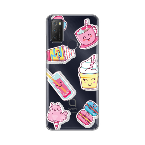 Zastitna ultra tanka (skin) maska / futrola PRINT - Alcatel 1S (2021)/3L (2021)/A1 Alpha 21 Ice cream.