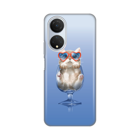 Zastitna silikonska maska (futrola) PRINT - Huawei Honor X7 Funny Cat.