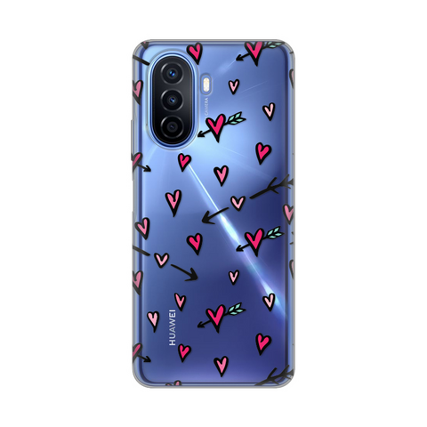 Zastitna ultra tanka (skin) maska / futrola PRINT - Huawei Nova Y70/Nova Y70 Plus Heart Pattern.