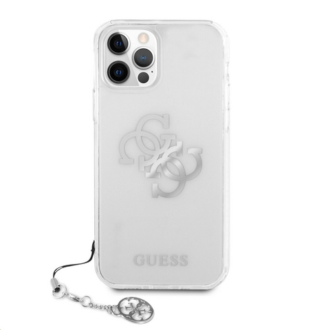 Zastitna maska (futrola) Guess Hc PC 4G Metal Charm - iPhone 12 Pro Max 6.7 srebrna (GUHCP12LKS4GSI).