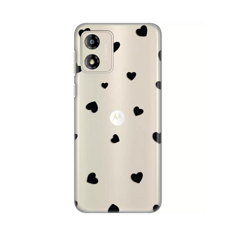 Zastitna ultra tanka (skin) maska / futrola PRINT - Motorola Moto E13 Hearts.