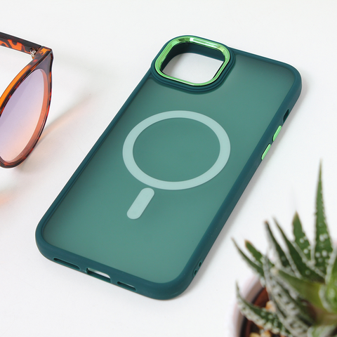 Zastitna maska (futrola) Magsafe colorful - iPhone 15 Plus tamno zelena.