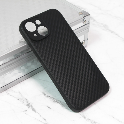 Zastitna maska (futrola) Carbon fiber - iPhone 15 crna.