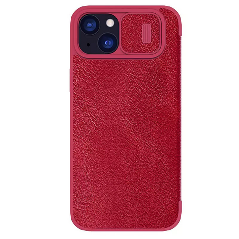 Zastitna maska (futrola) Nillkin Qin Pro - iPhone 15 Plus crvena.