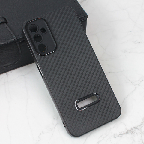 Zastitna maska (futrola) Carbon Stripe - Samsung A245 Galaxy A24 4G crna.