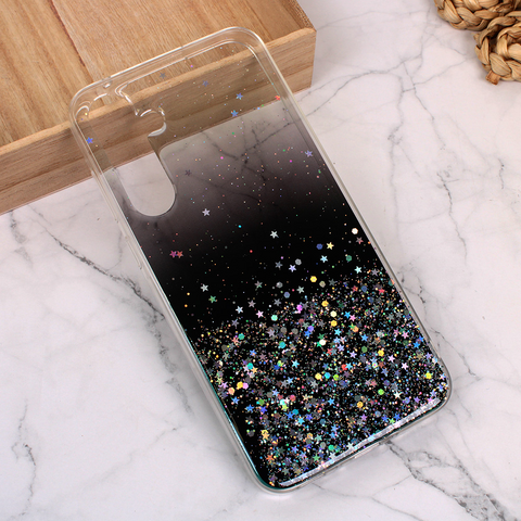 Zastitna silikonska maska (futrola) Glitter - Samsung A356 Galaxy A35 5G crna.