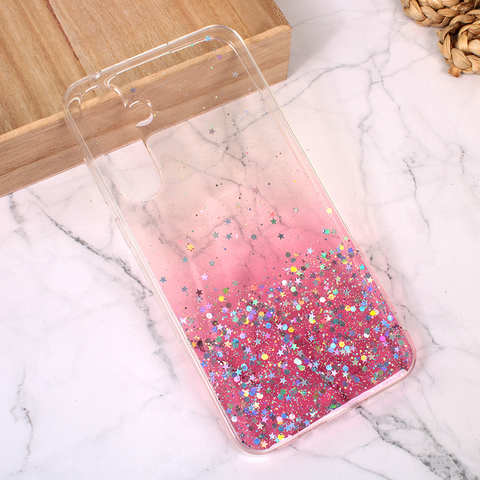 Zastitna silikonska maska (futrola) Glitter - Samsung A356 Galaxy A35 5G roze.