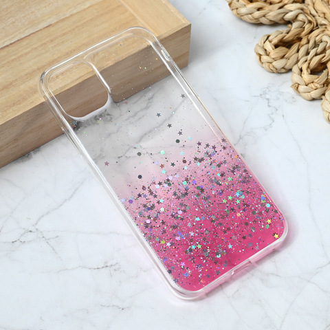 Zastitna silikonska maska (futrola) Glitter - iPhone 11 6.1 roze.