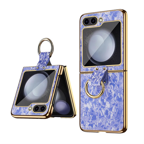 Zastitna maska (futrola) Luxurious Shell Pattern - Samsung F741B Galaxy Z Flip 6 5G ljubicasta.