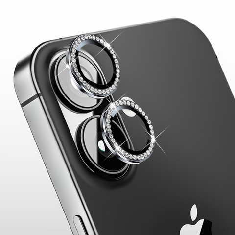 stita - kameru Diamond iPhone 16 crna.