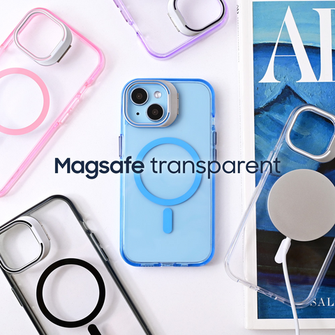 Zastitna maska (futrola) Magsafe Transparent - iPhone 13 plava.