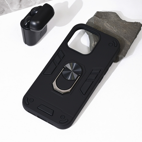 Zastitna maska (futrola) Hard Ring - iPhone 16 Pro crna.