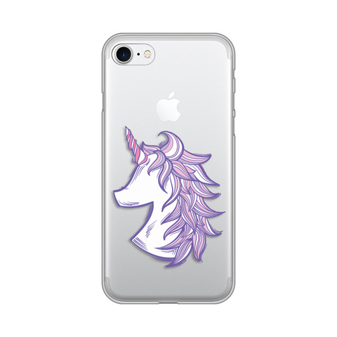 Zastitna ultra tanka (skin) maska / futrola PRINT - iPhone 7/8/SE (2020)/SE (2022) Purple Unicorn.