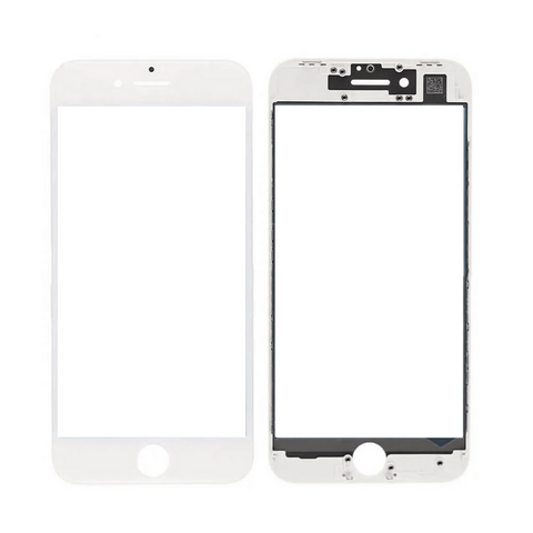 Staklo touchscreen-a + okvir + OCA - iPhone 8/SE (2020) Belo (Crown Quality).