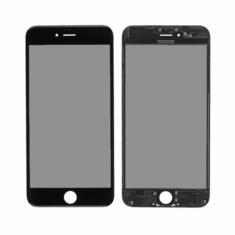 Staklo touchscreen-a+frame+OCA+polaritor - Iphone 6 plus 5,5 crno OCM.